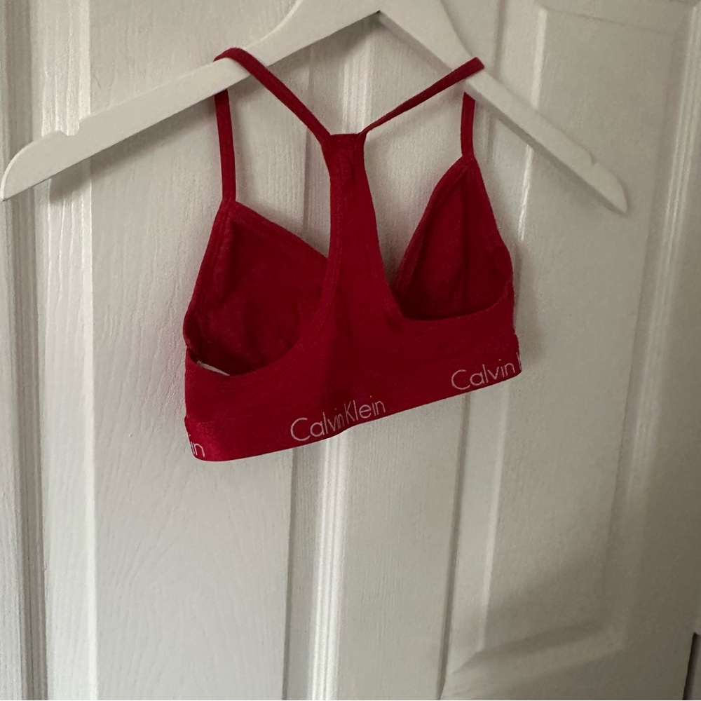Red Calvin Klein Sports Bra - Picture 4 of 5